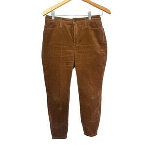 Talbots Brown Corduroy High Waisted Jegging Pants Ankle Size 6P Petite